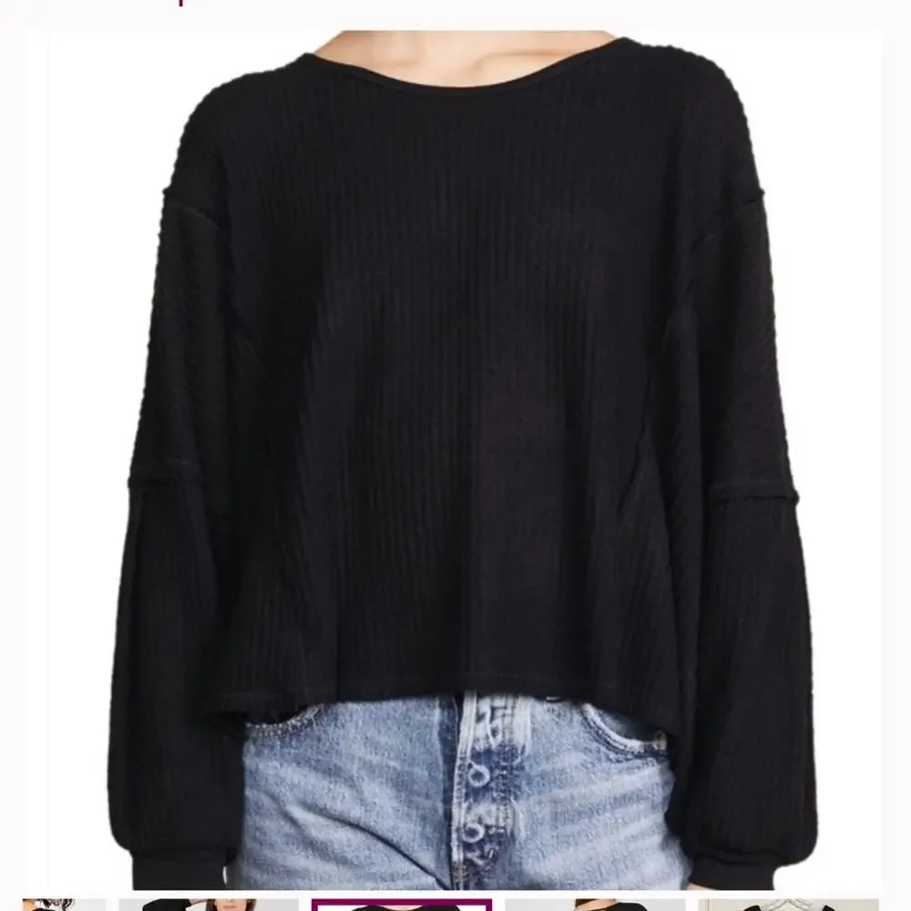 We The Free Free People Love Me Thermal Top Black XS